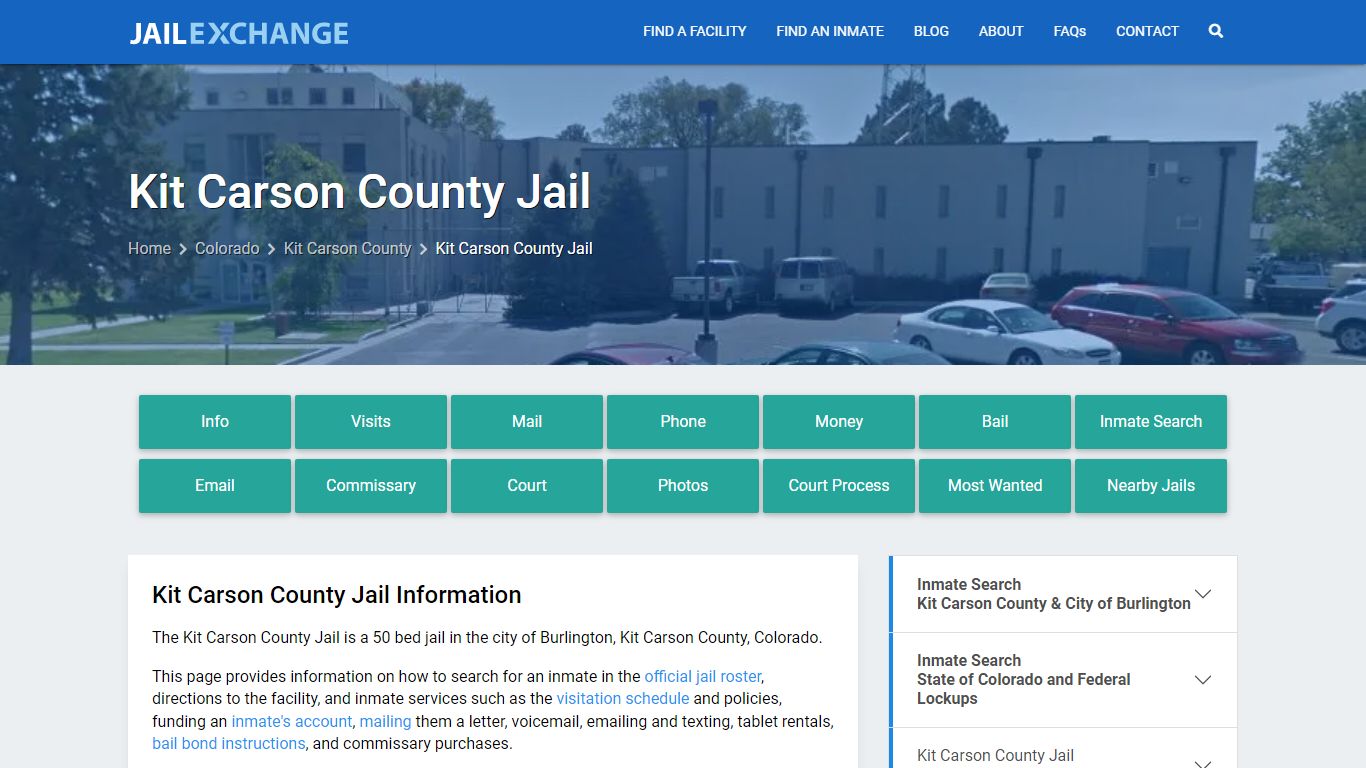 Kit Carson County Jail, CO Inmate Search, Information